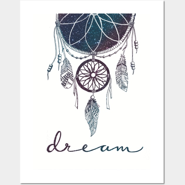 Dream Catcher Galaxy Wall Art by caroarai